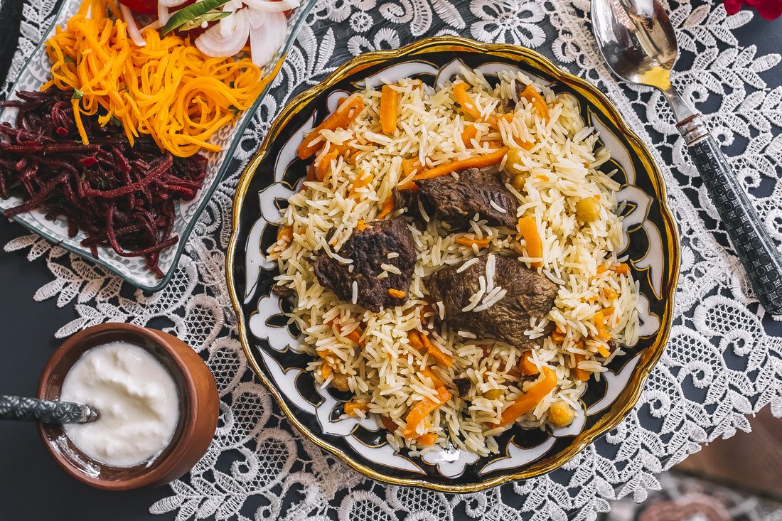 Qabuli Palaw mit Fleisch